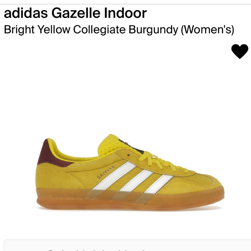 Adidas gazelle indoor bright yellow